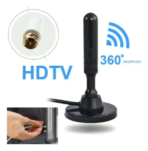 Antena de TV digital amplificada para uso interior y exterior