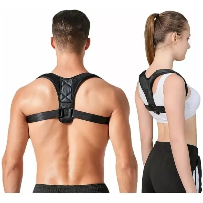 Corrector De Postura De Espalda Acolchada Unisex Ajustable Negro