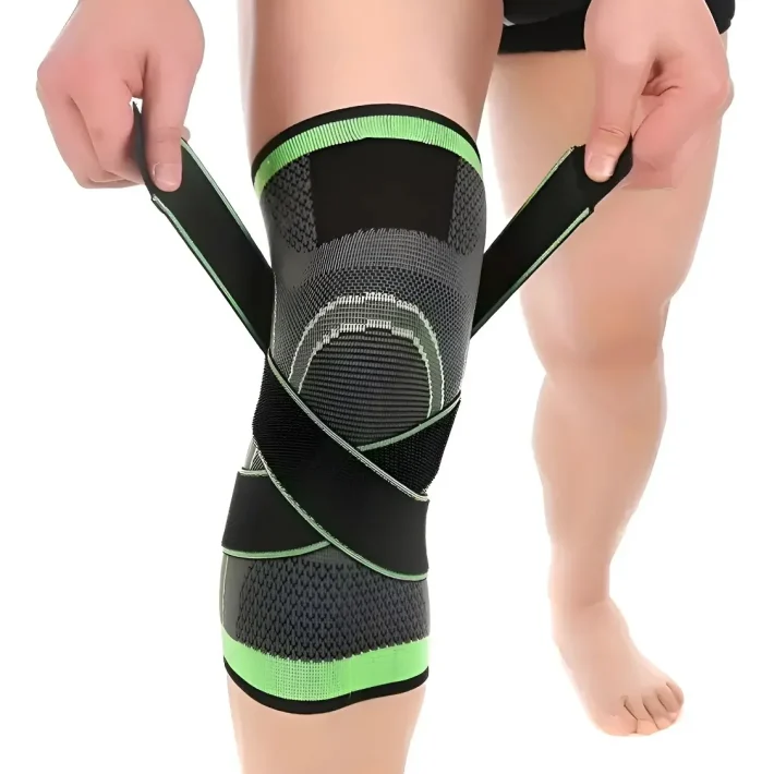 Rodillera Elástica 15cm Soporte Verde Ajuste Cómodo